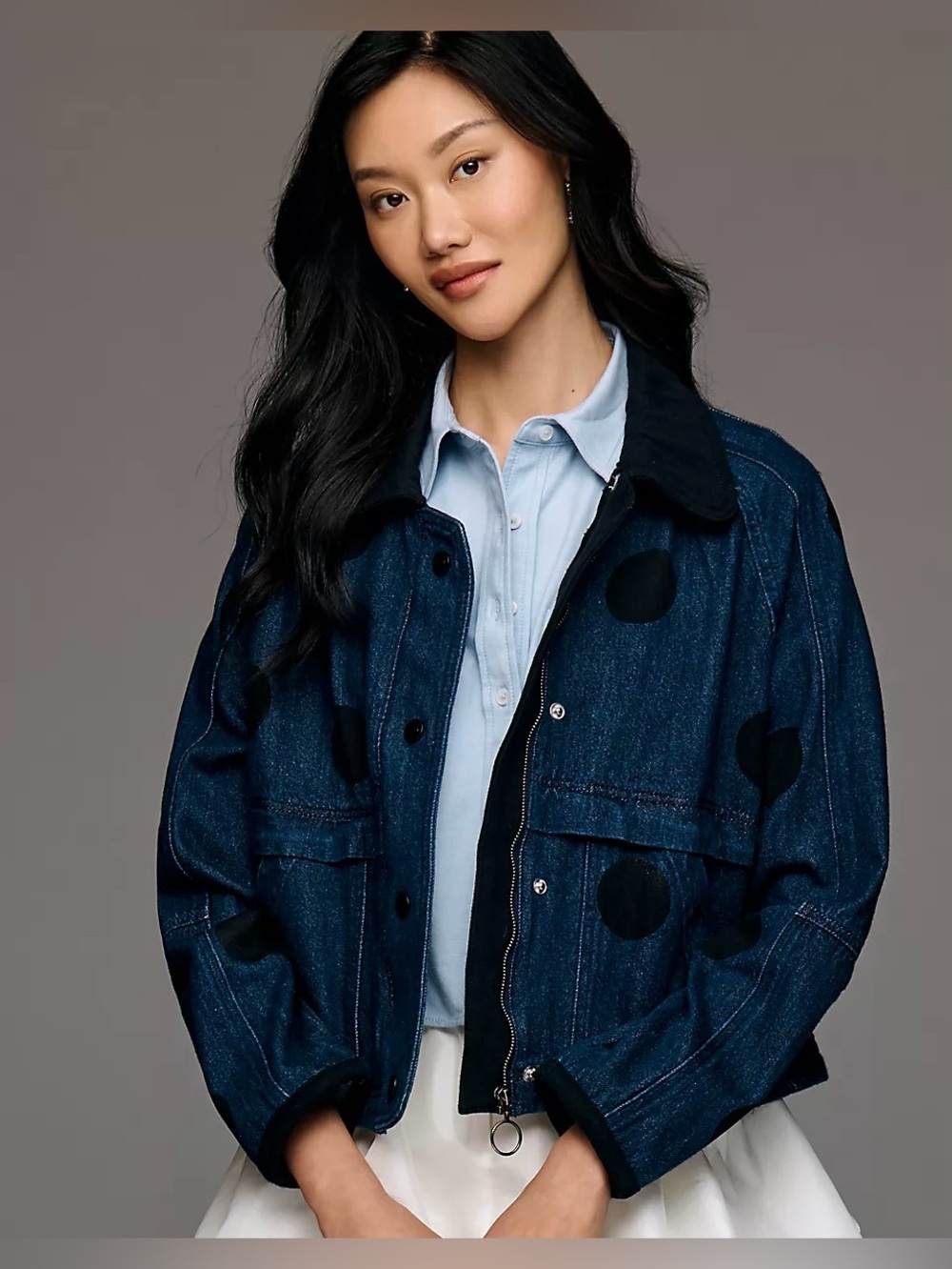 NWT Size S - Pilcro Lexie Cropped Workwear Jacket 100% Cotton (US$ 178)